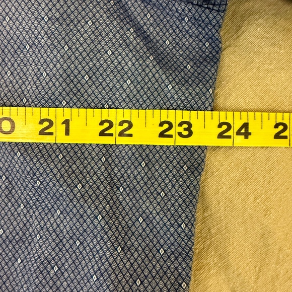 Marc Anthony Slim Fit Stretch Button-Up Shirt XL – Blue Micro-Pattern - Picture 12 of 14